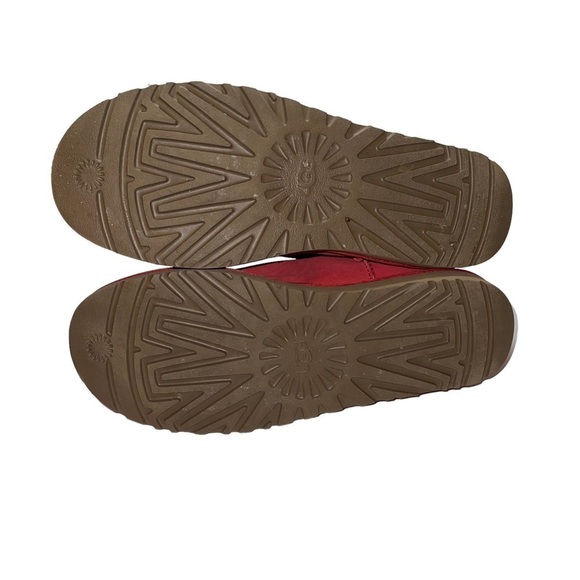 NEW UGG Woman Red and Black Pattern Sequin Boots Size 12 - Picture 6 of 12